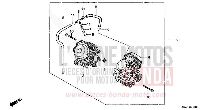 CARBURETOR (ASSY.) for Shadow Aero PEARL PARAGON PURPLE (P20E) from 1998